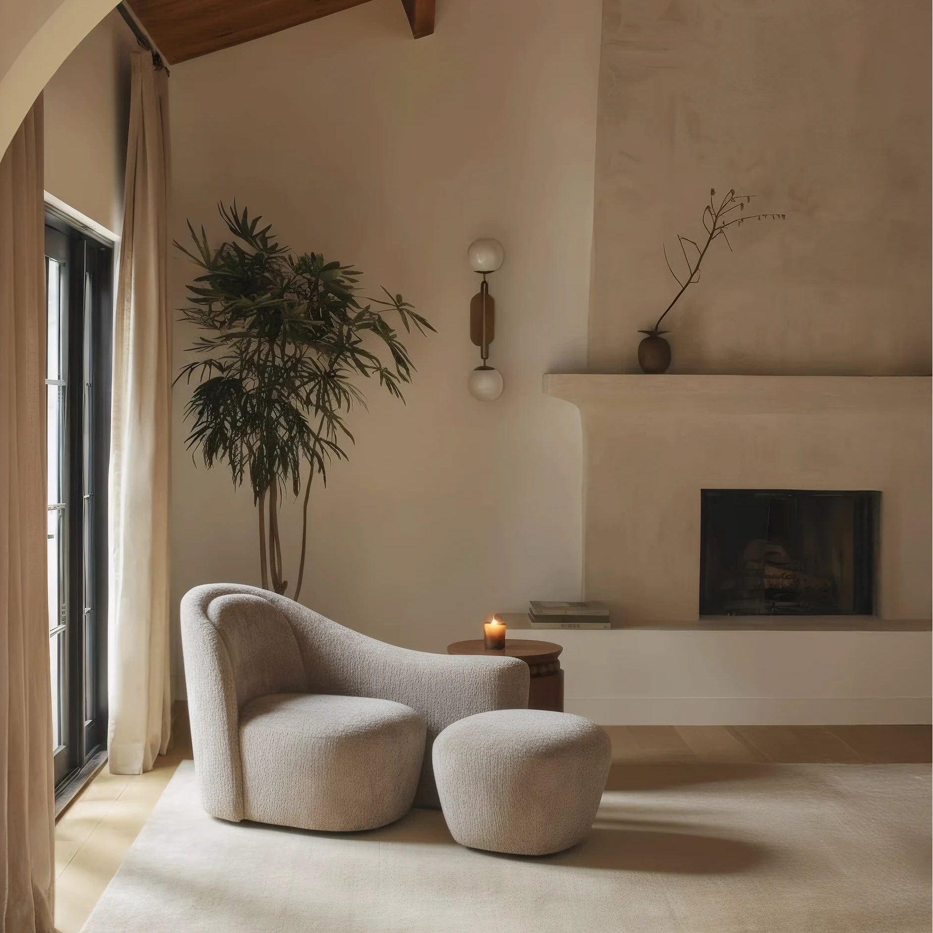 Bonneval Grey Armchair