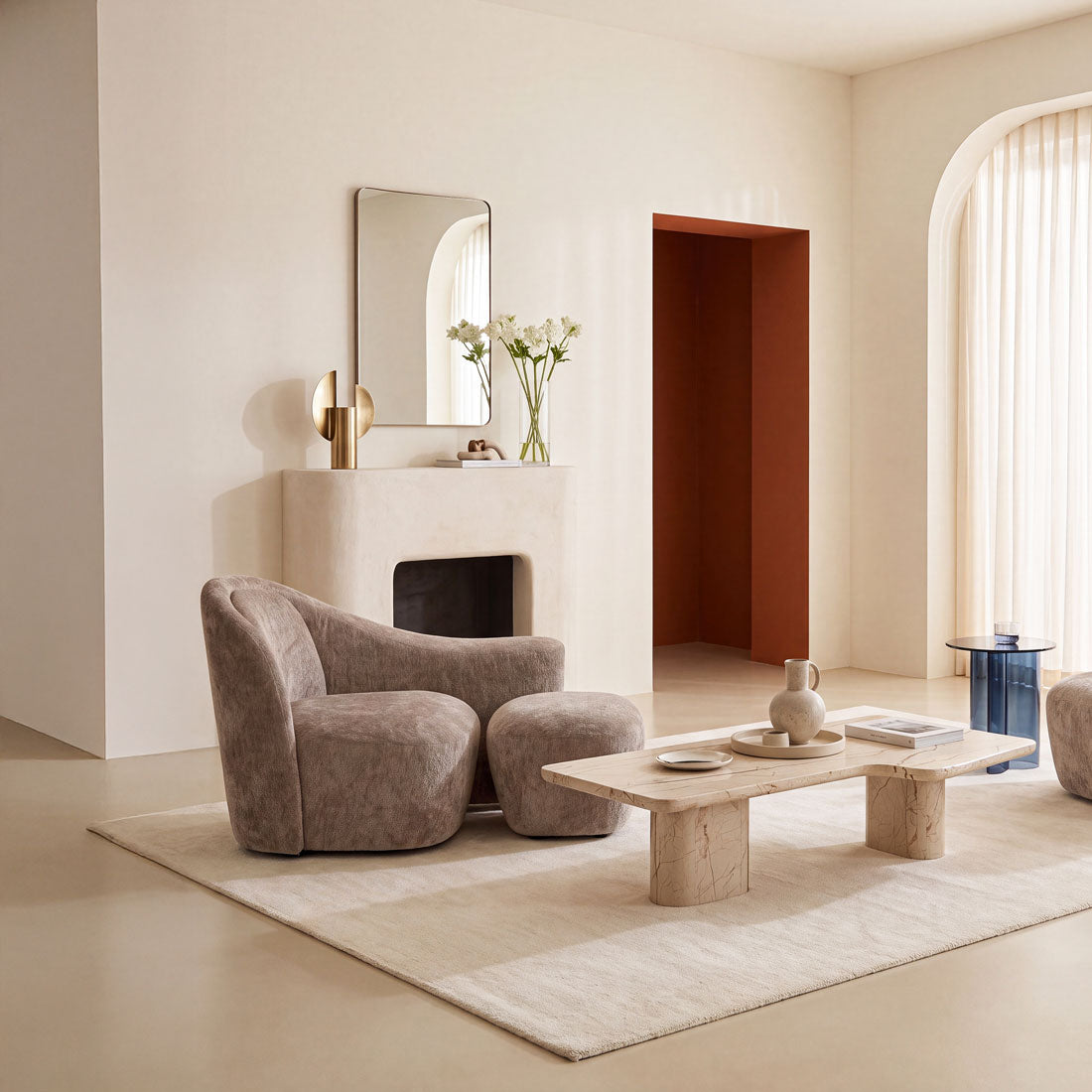Bonneval Grey Armchair