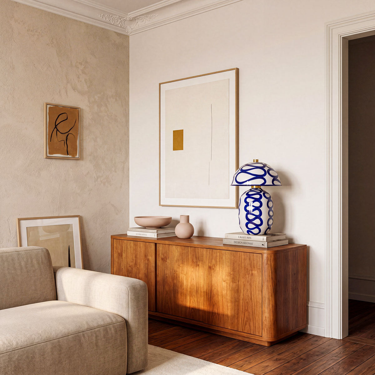 Blue Boquer Lamp