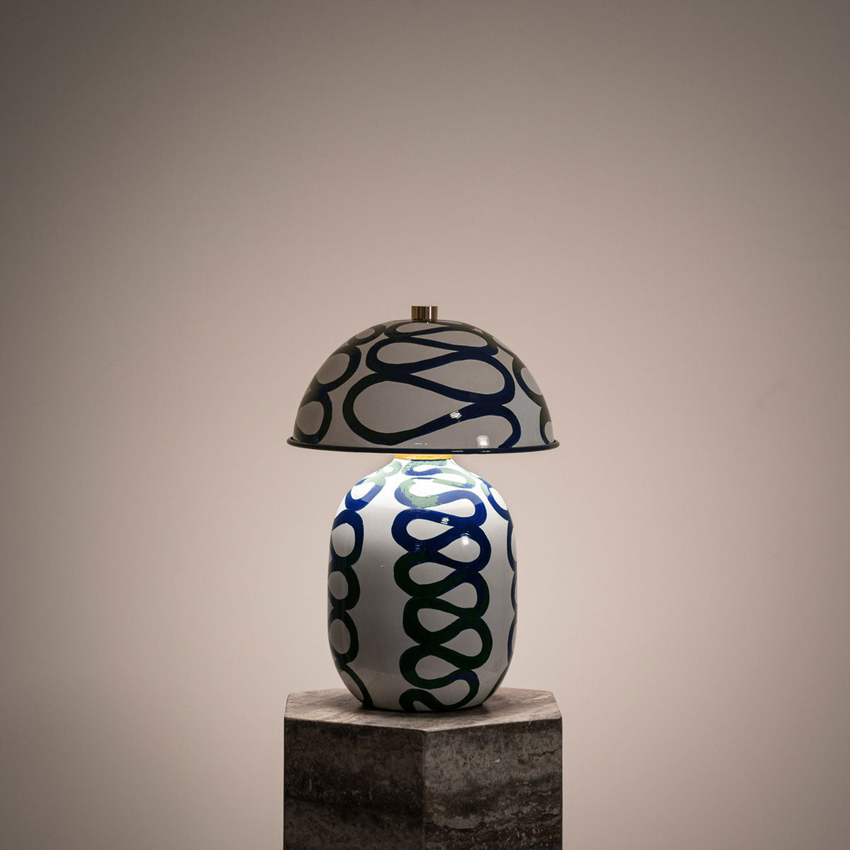 Blue Boquer Lamp