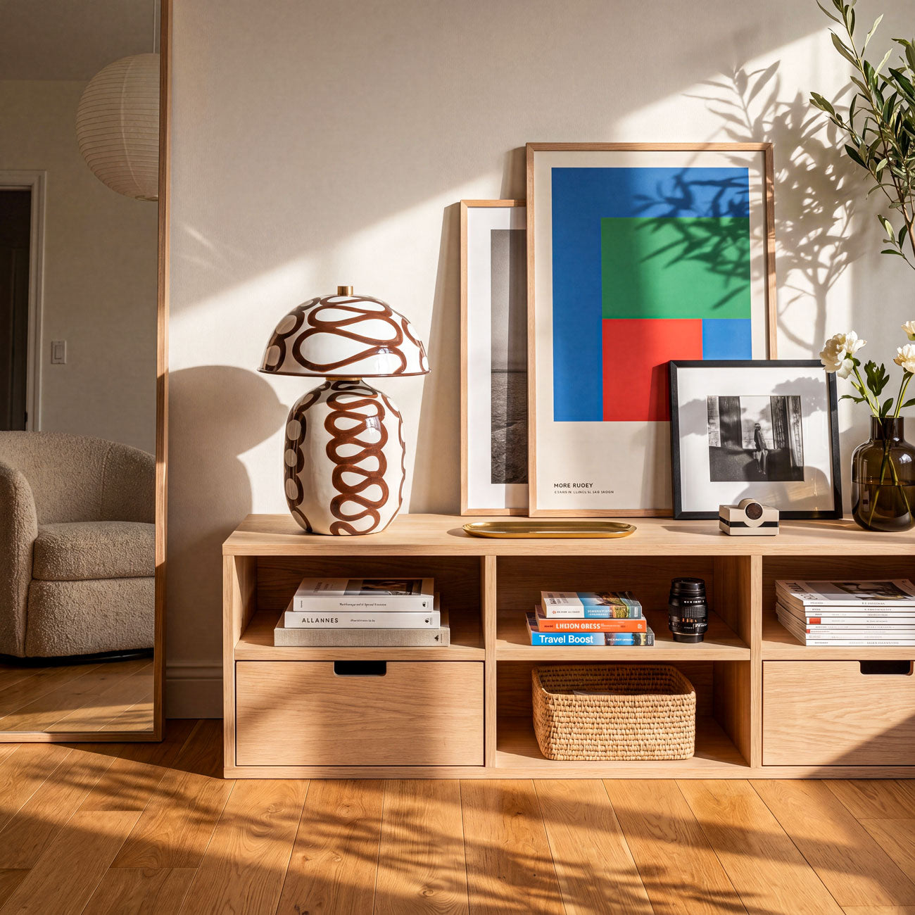 Brown Boquer Lamp